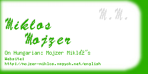 miklos mojzer business card